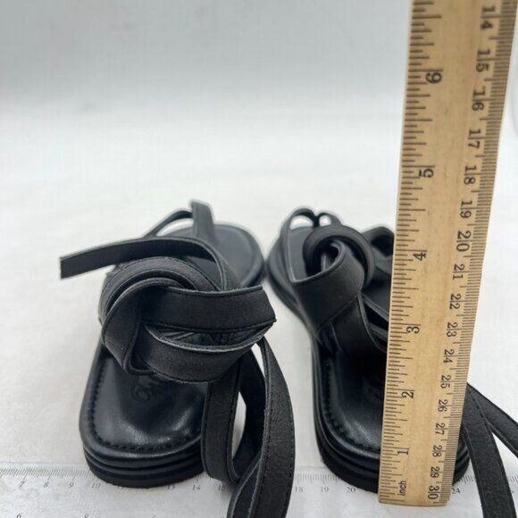 FOWT Women Split Round Toe Sandals Lace up Strappy Comfortable Flats Flip Flop - Picture 5 of 8